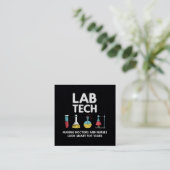 Carte De Visite Carré Laboratoire des technologies de laboratoire (Debout devant)