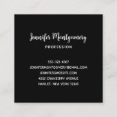 Carte De Visite Carré Lac d'hiver pittoresque avec Cerf (Dos)