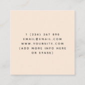 Carte De Visite Carré Lactation Consultant Expert en allaitement Crème (Dos)