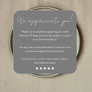 Carte De Visite Carré Laissez-nous un examen   Commentaires clients   ME