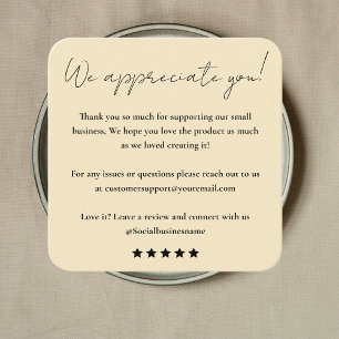 Carte De Visite Carré Laissez-nous un examen   Commentaires clients   ME