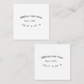 Carte De Visite Carré Lake house et. Date année coordonnées personnalisé (Devant / Derrière)