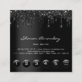 Carte De Visite Carré Lashes à ongles Black Drives 6 Punches Custom Logo (Dos)