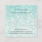 Carte De Visite Carré Lashes de glamour moderne professionnel (Dos)