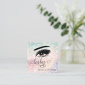 Carte De Visite Carré Lashes de glamour moderne professionnel (Debout devant)