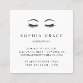 Carte De Visite Carré Lashes de pluie (Dos)