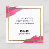 Carte De Visite Carré Lashes Eyelash maquillage Artiste de beauté modern (Dos)