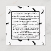 Carte De Visite Carré Lashes Motif beaucoup de coups de fouet après soin (Dos)