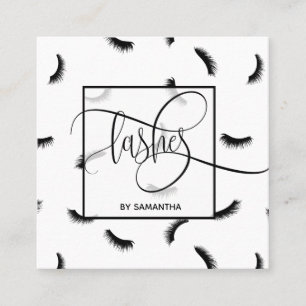 Carte De Visite Carré Lashes Motif Beaucoup de Lashes Eyelash Artiste La