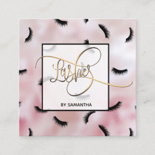 Carte De Visite Carré Lashes Motif Beaucoup de Lashes Eyelash Artiste La