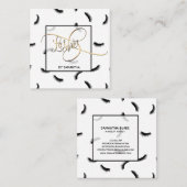 Carte De Visite Carré Lashes Motif Beaucoup de Lashes Eyelash Artiste La (Devant / Derrière)