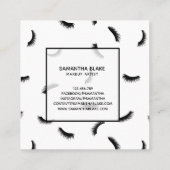 Carte De Visite Carré Lashes Motif Beaucoup de Lashes Eyelash Artiste La (Dos)