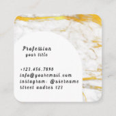 Carte De Visite Carré Lashes Parties scintillant de luxe (Dos)