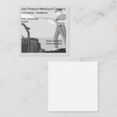 Carte De Visite Carré Lavage De Pression Et Nettoyage (Devant / Derrière)