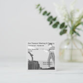 Carte De Visite Carré Lavage De Pression Et Nettoyage (Debout devant)