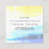 Carte De Visite Carré Lavande aquarelle (Dos)