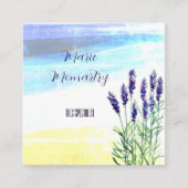 Carte De Visite Carré Lavande aquarelle (Devant)