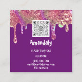 Carte De Visite Carré Lave-linge Services de nettoyage de machine QRCode (Dos)