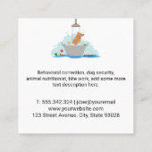 Carte De Visite Carré Laver le chien (Dos)