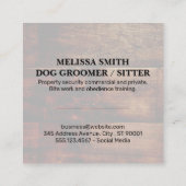 Carte De Visite Carré Laver le chien | Pâtes | Bois (Dos)