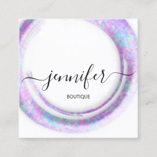 Carte De Visite Carré Le Camouflage mimétique Abstrait, la mode rose bl