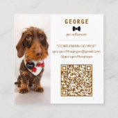 Carte De Visite Carré Le George | Code QR photo double personnalisé mode (Dos)