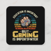 Carte De Visite Carré le jeu est plus important (Devant)