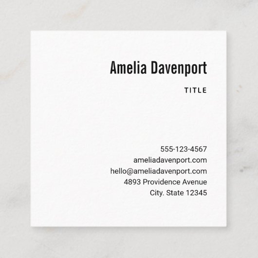 Carte De Visite Carré Le Père Noël rétro assis en chaise Noël (Dos)