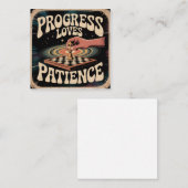 Carte De Visite Carré Le progrès aime la patience (Devant / Derrière)