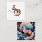 Carte De Visite Carré "Le Renard Embre Enchanté" (Devant / Derrière)