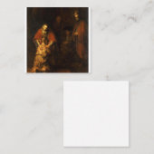 Carte De Visite Carré Le retour du Rembrant de peinture du fils prodigue (Devant / Derrière)