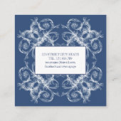 Carte De Visite Carré Le rétro baroque floral (Dos)