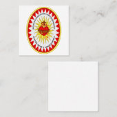 Carte De Visite Carré Le Sacré-Cœur de Jésus (Devant / Derrière)