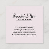 Carte De Visite Carré Le salon de spa de *~* fouette l'aquarelle de (Dos)