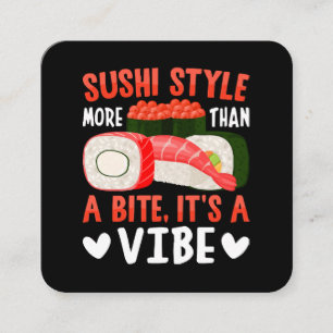 Carte De Visite Carré Le style sushi plus qu'un morceau