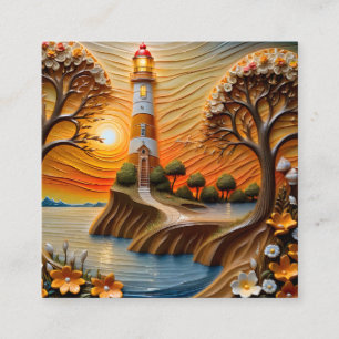 Carte De Visite Carré Le tableau est en bois sculpté et est en train de