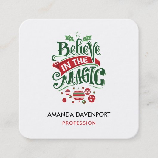 Carte De Visite Carré Le Typographe du Magic Christmas (Devant)