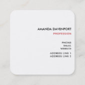 Carte De Visite Carré Le Typographe du Magic Christmas (Dos)