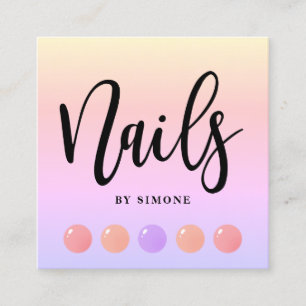 Carte De Visite Carré Le vernis à ongles moderne et élégant dégage d