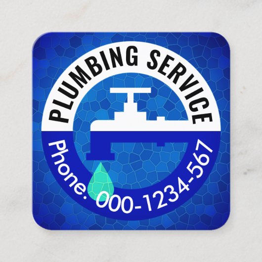 Carte De Visite Carré Leaking Faucet In Crystal Water (Devant)