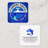 Carte De Visite Carré Leaking Faucet In Crystal Water (Devant / Derrière)