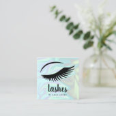 Carte De Visite Carré Léchages holographiques modernes et élégants (Debout devant)