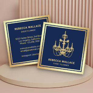 Carte De Visite Carré Lecteur d'événements pour lustre Blue Gold Luxuria
