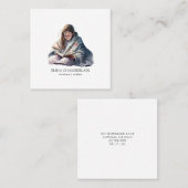 Carte De Visite Carré Lecture d'un livre Auteur pour enfants (Devant / Derrière)