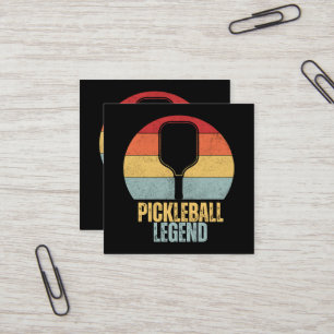 Carte De Visite Carré Légende drôle de Pickleball