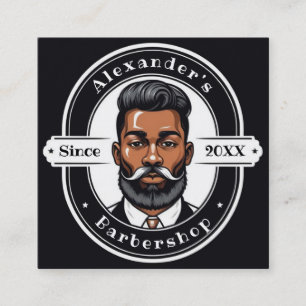 Carte De Visite Carré L'Élégant Africain Américain Personnaliser