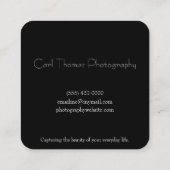 Carte De Visite Carré Lentilles de caméra de photographie (Dos)