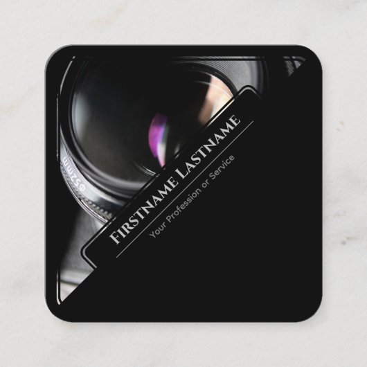 Carte De Visite Carré Lentilles de caméra reflex pour photographes Vidéo (Devant)