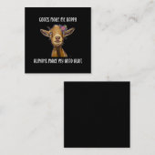 Carte De Visite Carré Les Chèvres Me Rendent Heureux Amoureux De La Chèv (Devant / Derrière)