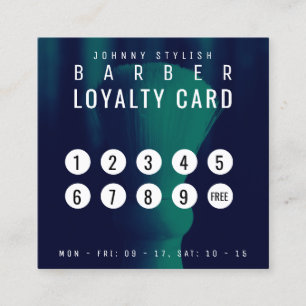 Carte De Visite Carré Les coiffeurs balayent la fidélité monotone